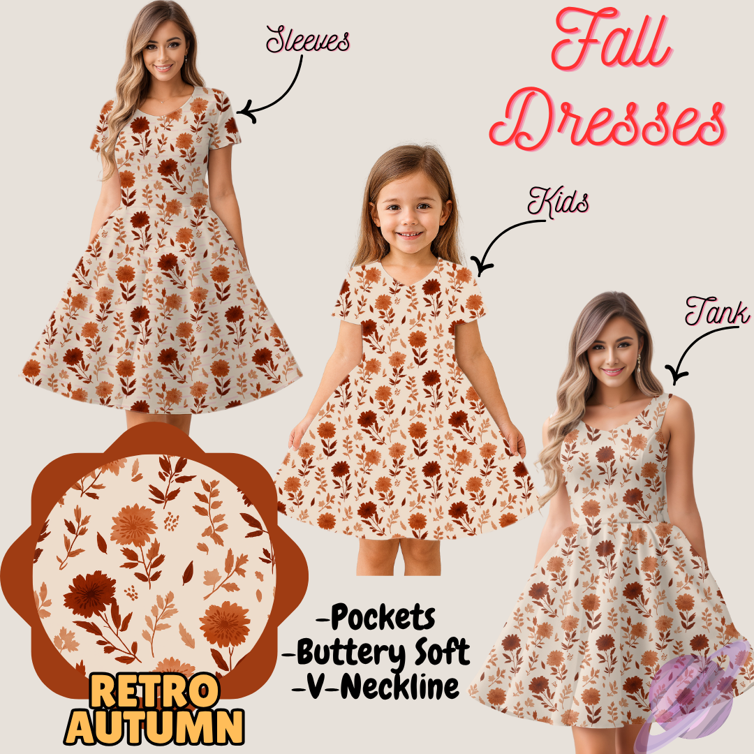 RETRO AUTUMN- FALL DRESS PREORDER- CLOSING 9/12