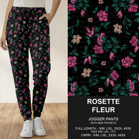 B283 - Preorder Rosette Fleur Joggers (Closes 4/05. ETA: mid June)