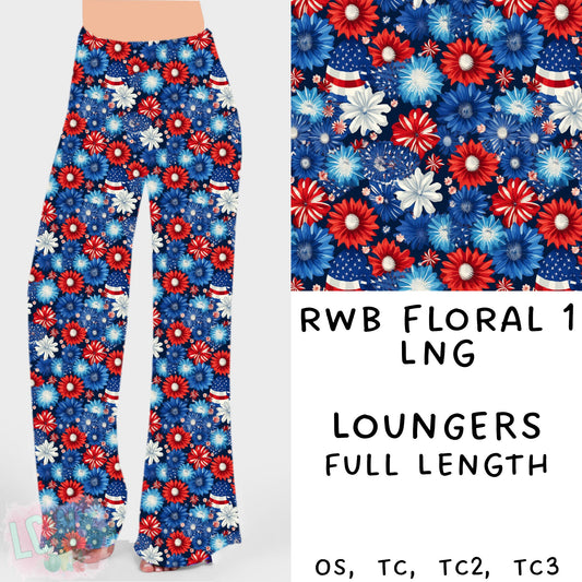 Ready To Ship - RWB Floral 1 Loungers