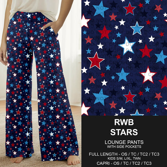 B284 - Preorder RWB Stars Lounge Pants (Closes 4/12. ETA: early June)