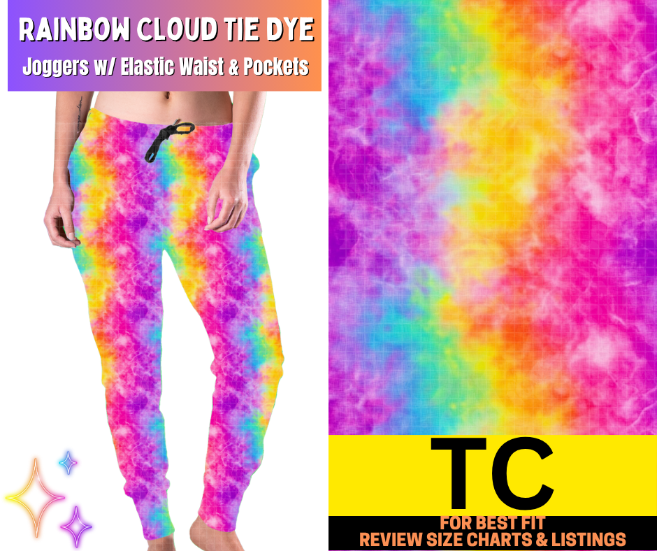 Rainbow Cloud Tie Dye Joggers