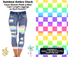 Preorder! Closes 3/26. ETA June. Rainbow Ombre Check Capri Faux Denim Peekaboo