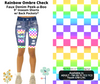 Preorder! Closes 3/26. ETA June. Rainbow Ombre Check Faux Denim Peekaboo Jamaica Shorts