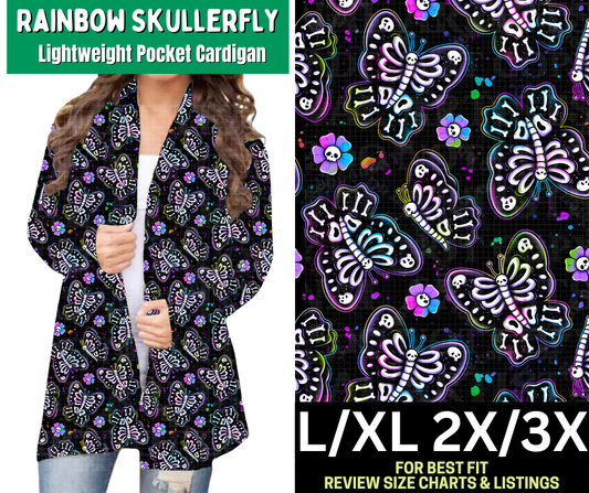 Rainbow Skullerfly Pocket Cardigan