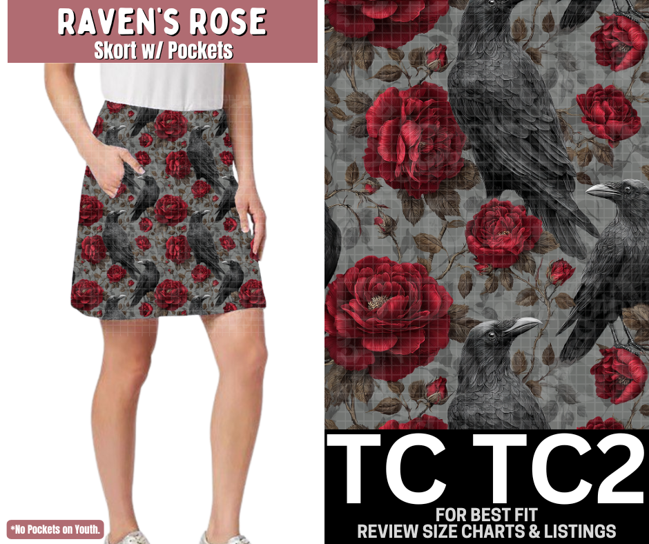 Raven's Rose Skort