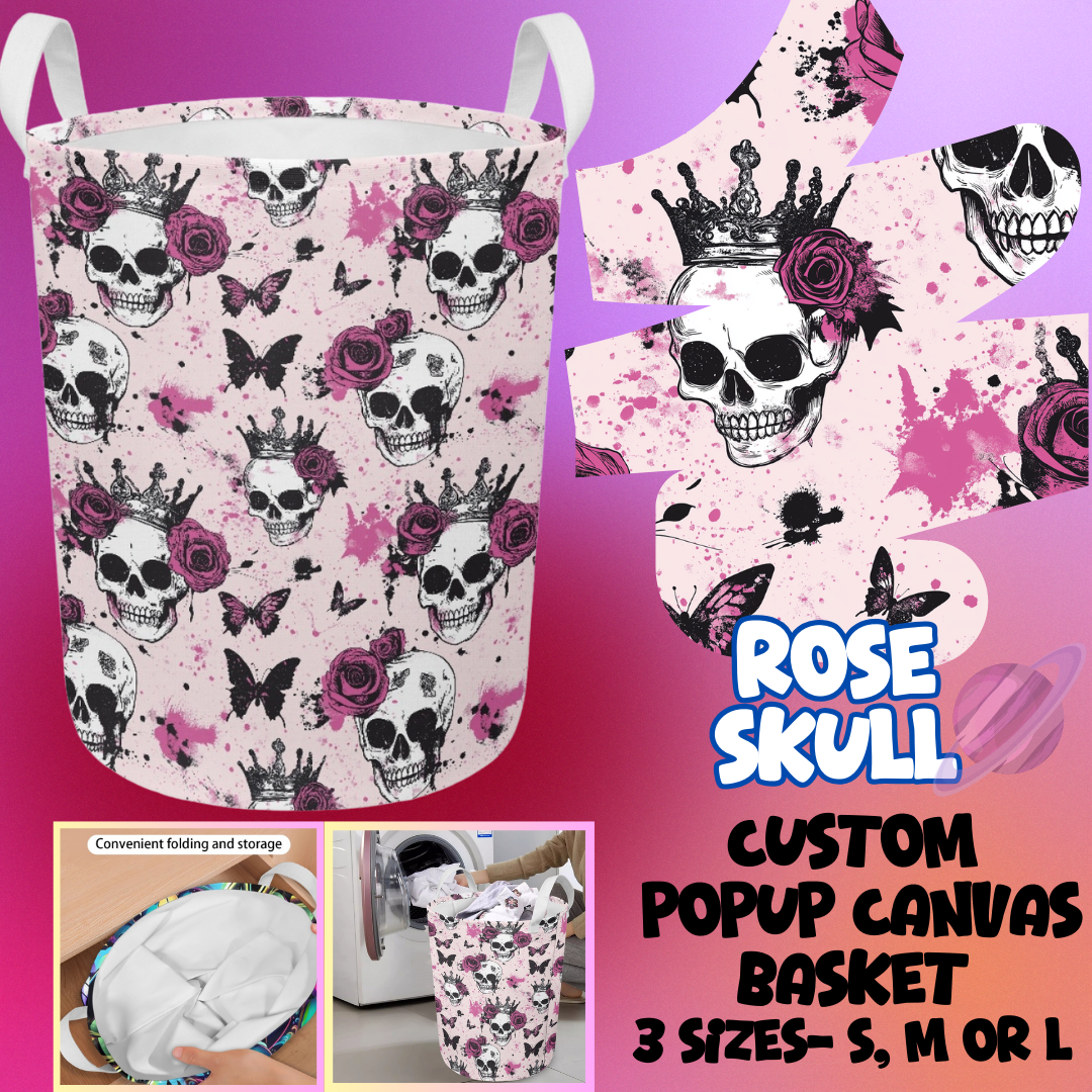 ROSE SKULL - STORAGE BASKETS ROUND 5 - PREORDER CLOSING 3/16