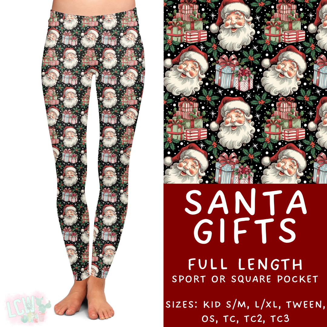 Ready to Ship - Santa Gifts Full Length Leggings - Sport Pocket TC2