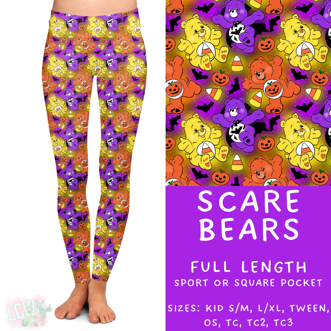 Ready To Ship - Scare Bears Full Length Leggings - TC