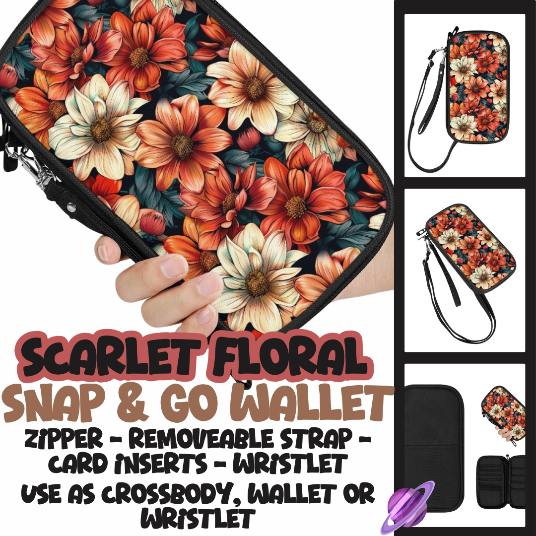 SCARLET FLORAL - SNAP & GO WALLETS PREORDER CLOSING 12/18