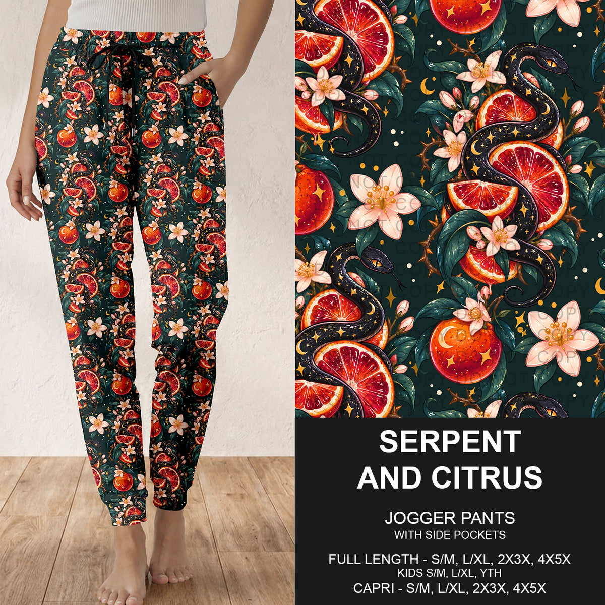 B319 - Preorder Serpent and Citrus Joggers (Closes 11/01. ETA: early Jan.)
