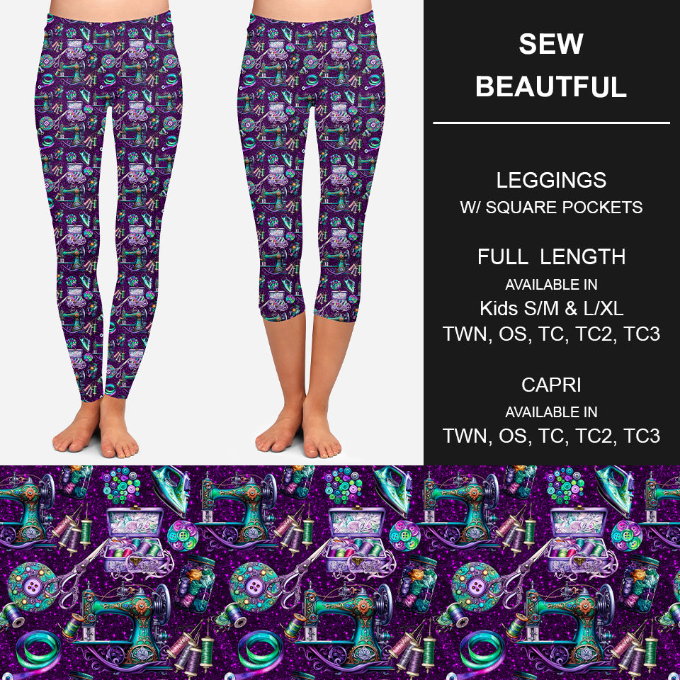 B125 - Preorder Sew Beautiful Leggings w/ Pockets (Closes 1-28. ETA: late April)