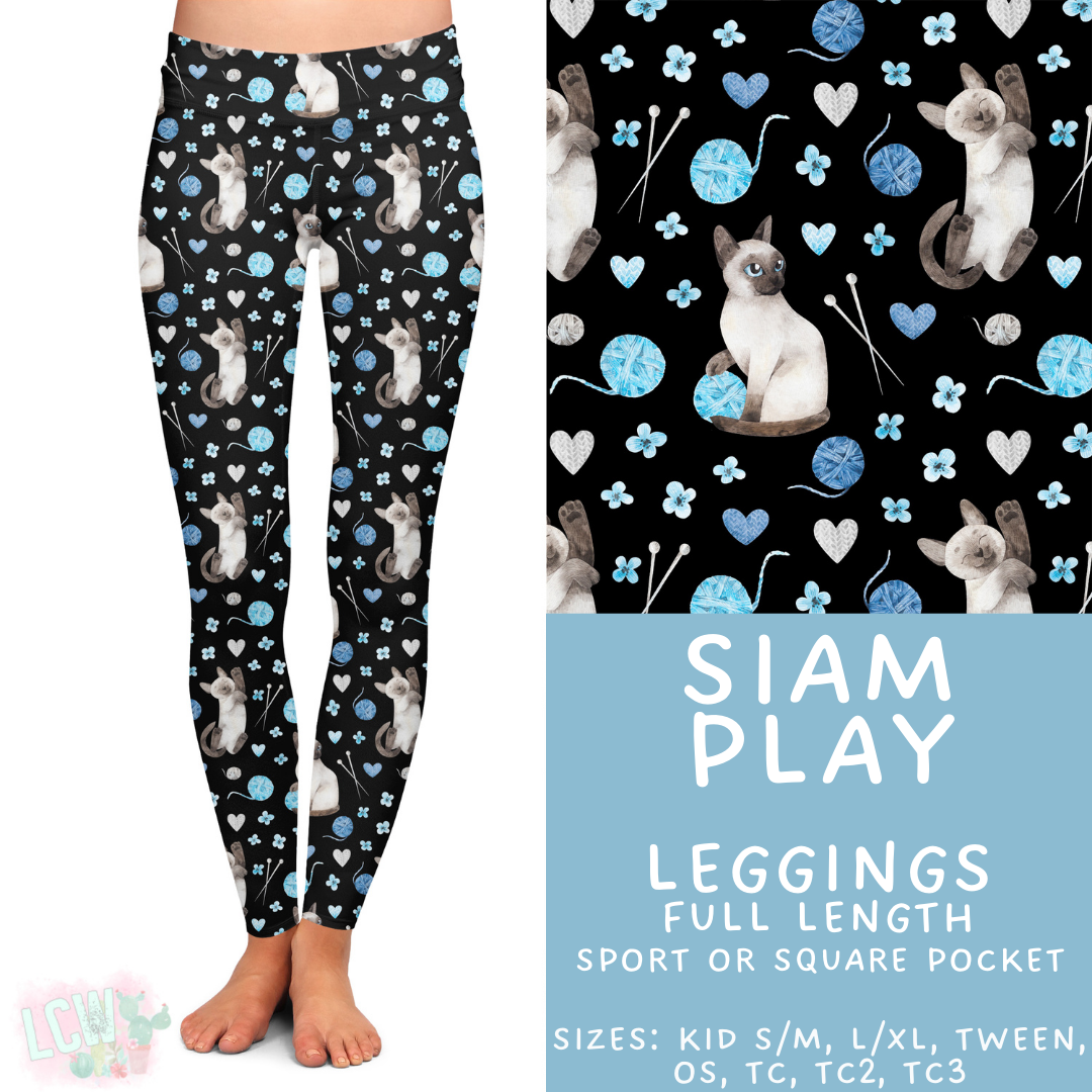 Ready to Ship - Siam Play Full Length Leggings - Sport Pocket TC2