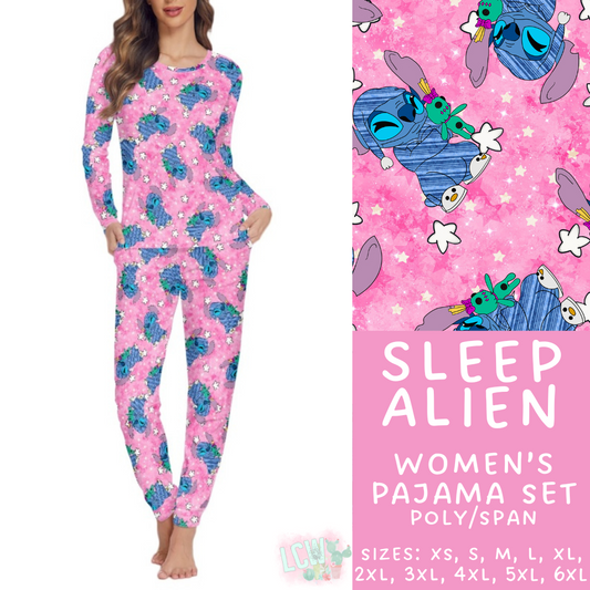Ready To Ship - Sleep Alien Women's Pajama Set