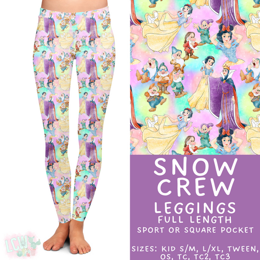 Ready to Ship - Snow Crew Full Length Leggings - Square Pocket OS
