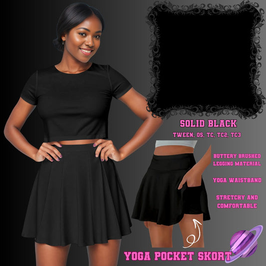 SOLID BLACK -SKORT 4 PREORDER CLOSING 2/13
