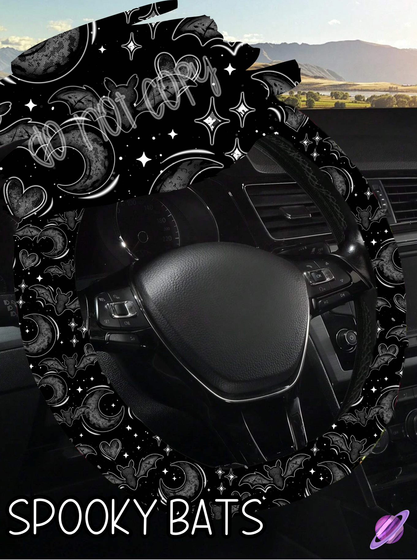 Spooky Bats - Steering Wheel Cover Roud 7 - Preorder Closes 3/1