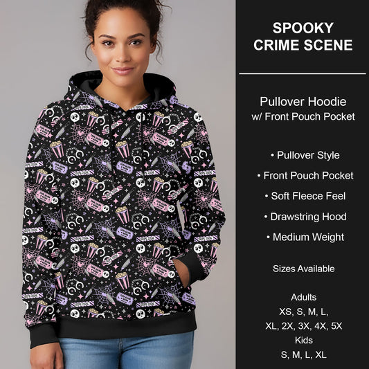 B297 - Preorder Spooky Crime Scene Pullover Hoodie (Closes 6/28. ETA early Sept.)