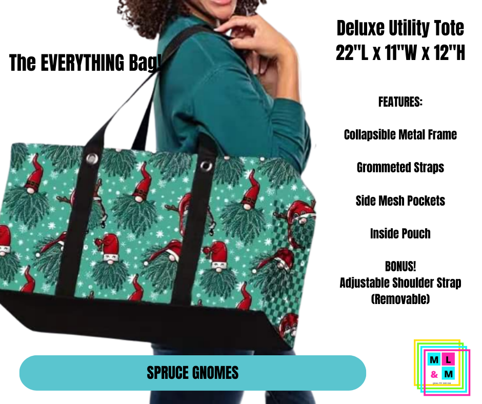 Spruce Gnomes Collapsible Tote