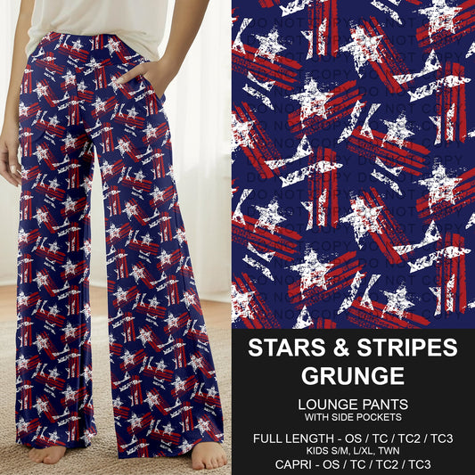 B284 - Preorder Stars and Stripes Grunge Lounge Pants (Closes 4/12. ETA: early June)