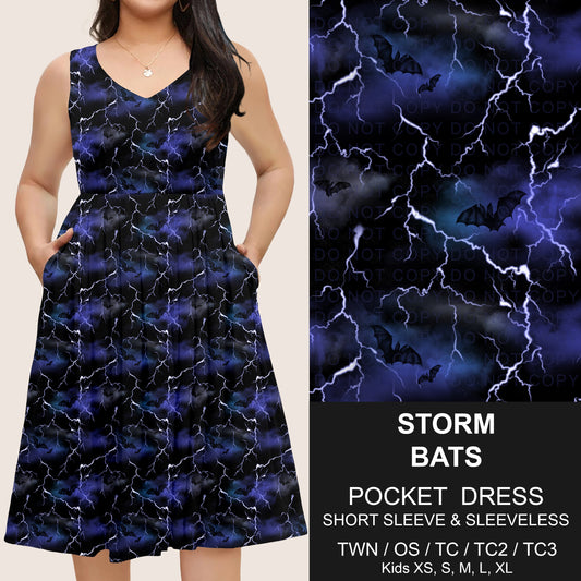 B302 - Preorder Storm Bats Pocket Dress (Closes 7/24. ETA: early Oct)