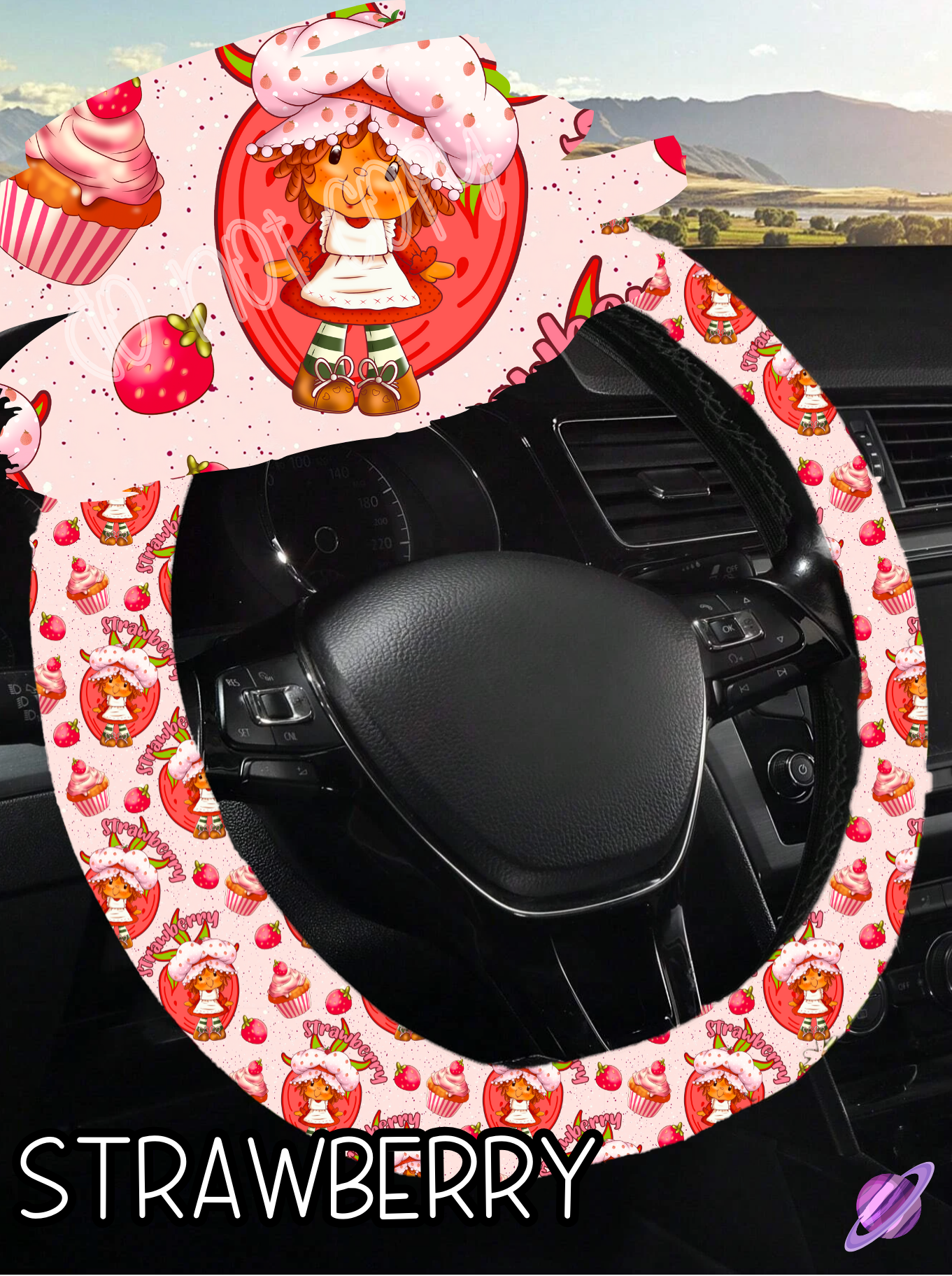 Strawberry - Steering Wheel Cover Roud 7 - Preorder Closes 3/1