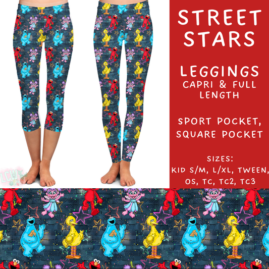 Ready To Ship - Street Stars - Full Length Leggings Sport TC