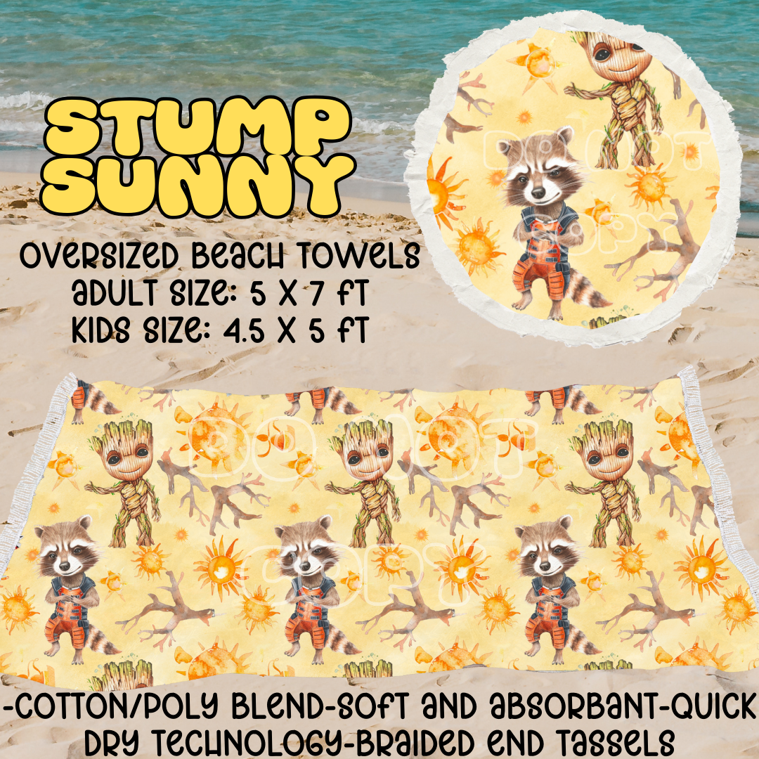 STUMP SUNNY - OVERSIZED BEACH TOWEL RUN 5 - PREORDER CLOSING 3/23