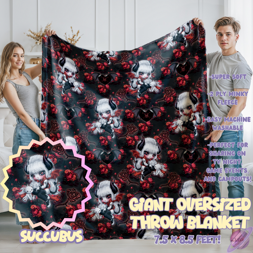 SUCCUBUS- GIANT SHAREABLE THROW BLANKETS ROUND 12-PREORDER CLOSING 3/2