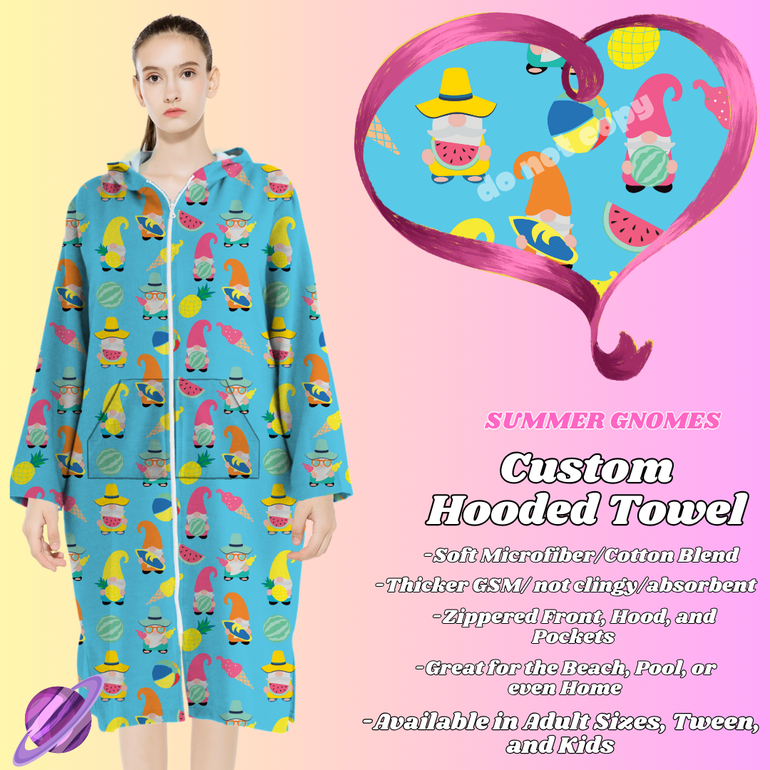 SUMMER GNOMES - HOODED TOWELS 2 PREORDER CLOSING 2/28