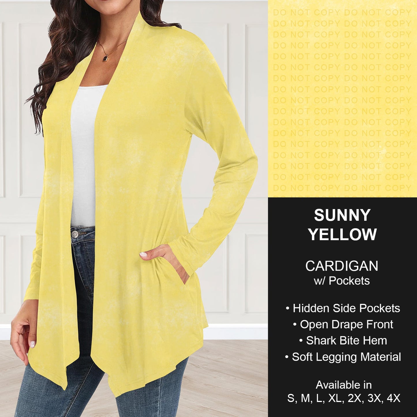 B280 - Preorder Sunny Yellow Cardigan w/ Pockets (Closes 3/22. ETA: late May)