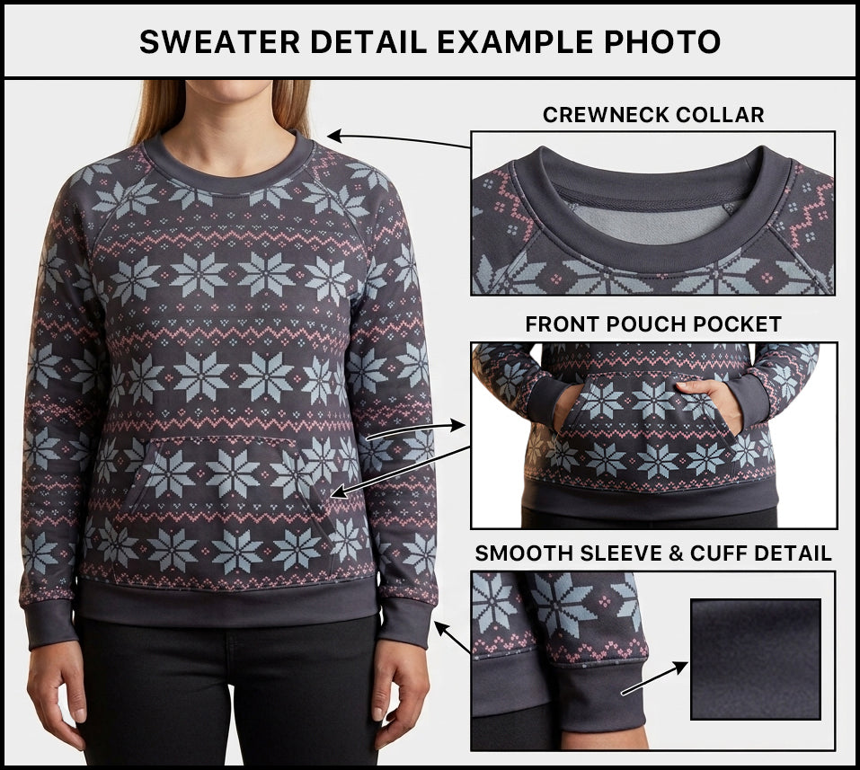 B303 - Preorder Color Burst Snowflakes Sweater w/ Front Pocket (Closes 7/26. ETA early Oct.)