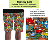 Preorder! Closes 3/24. ETA June. Sketchy Cars Unisex Shorts