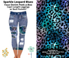 Preorder! Closes 3/26. ETA June. Sparkle Leopard Blues Capri Faux Denim Peekaboo