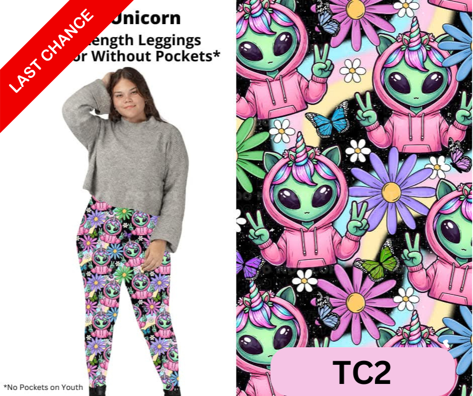 Alien Unicorn Full Length Leggings w/ Pockets