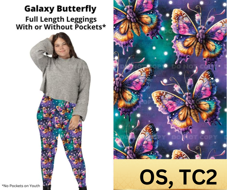 Galaxy Butterfly Full Length Leggings w/ Pockets