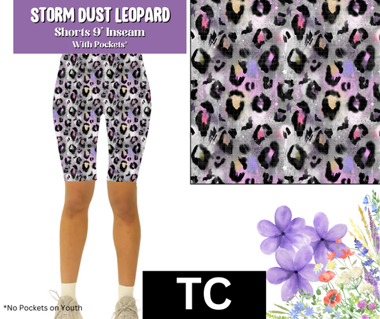 Storm Dust Leopard 9" Shorts w/ Pockets
