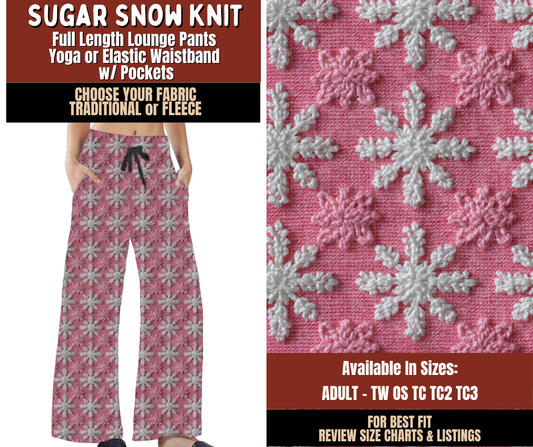 Preorder! Closes 9/21. ETA Dec. Sugar Snow Knit Lounge Pants Choose Fleece or Traditional