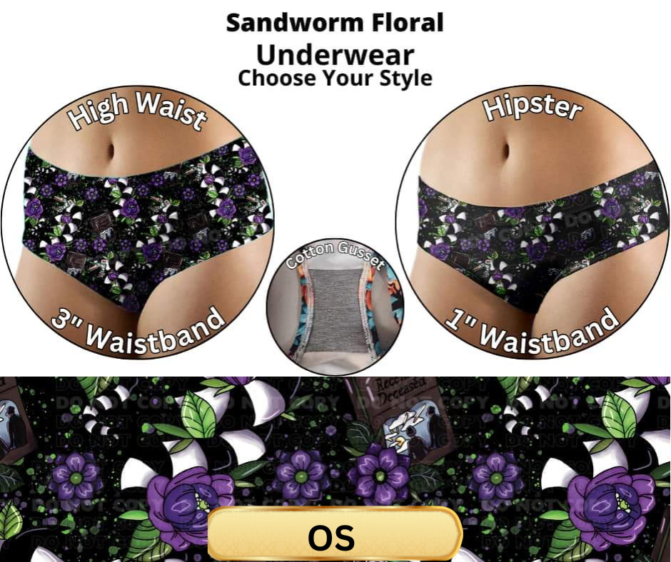 Sandworm Floral High Waist Underwear