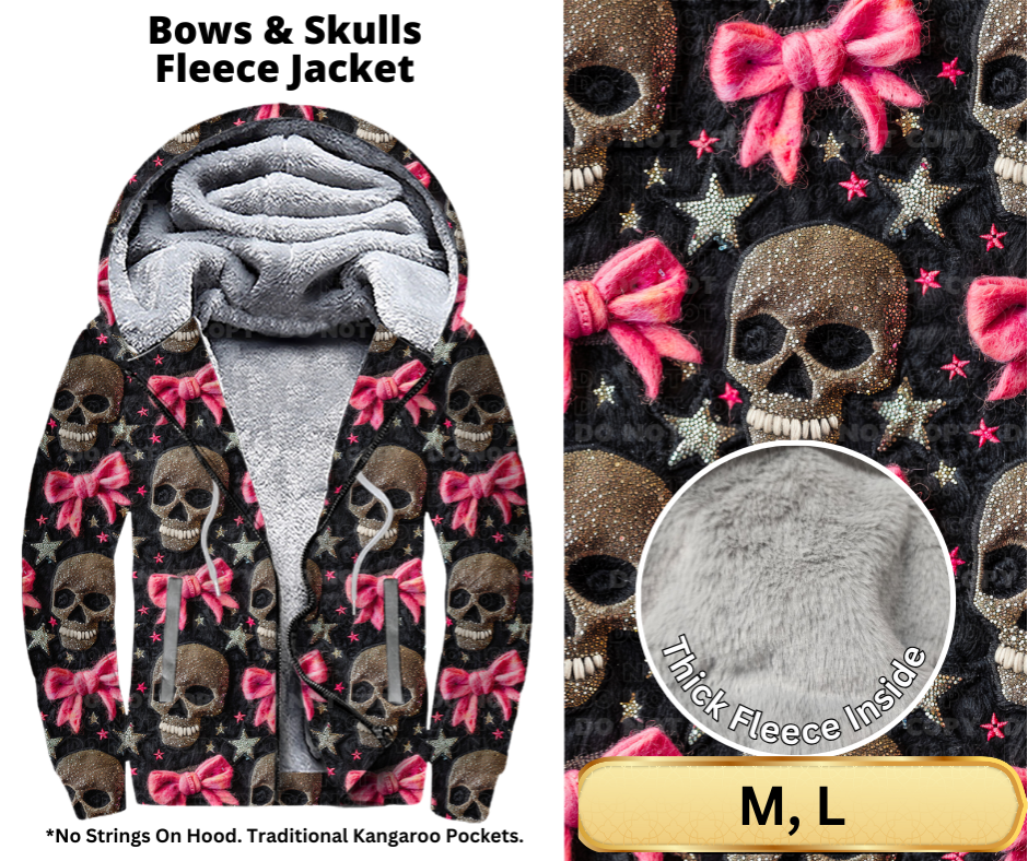 Bows & Skulls Fleece Jackets