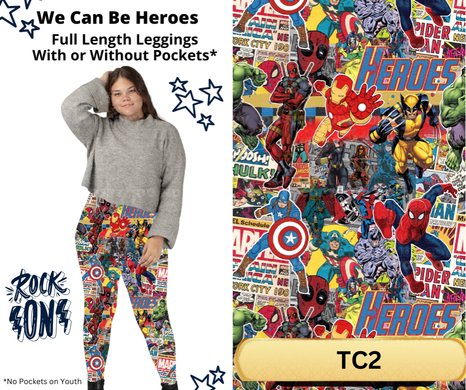 We Can Be Heroes Full Length Leggings w/ Pockets