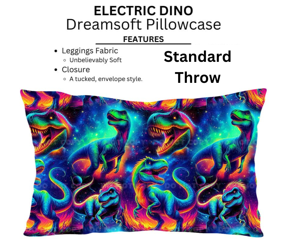 Electric Dino Dreamsoft Pillowcases