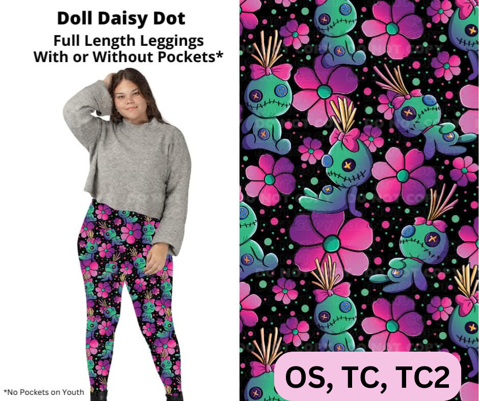 Doll Daisy Dot Full Length Leggings w/ Pockets