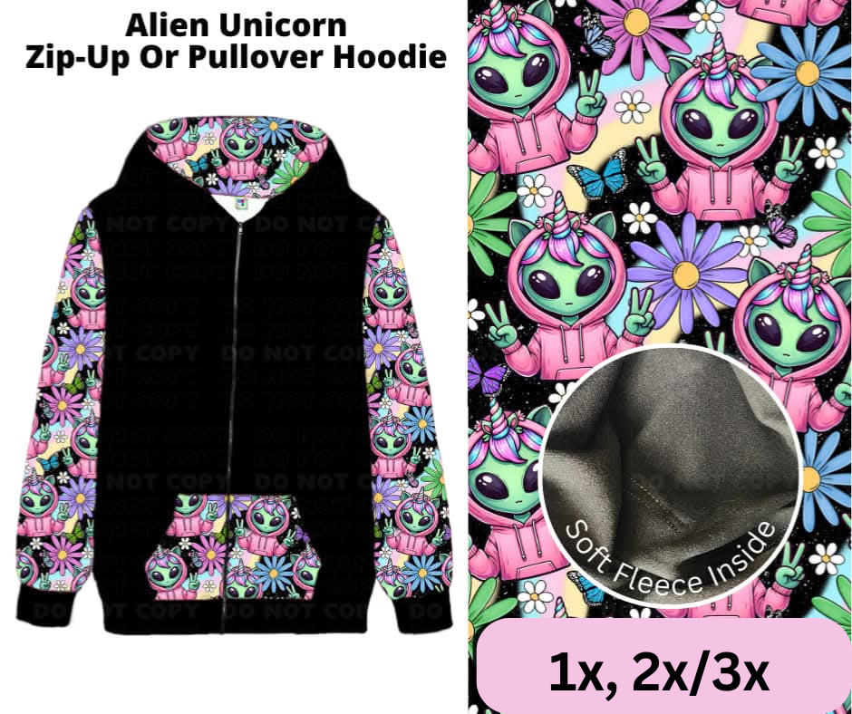 Alien Unicorn Pullover Hoodie