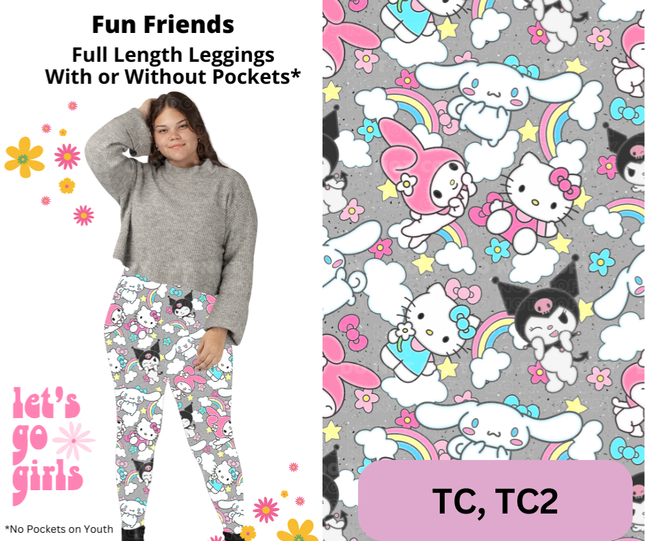 Fun Friends Full Length Leggings w/ Pockets