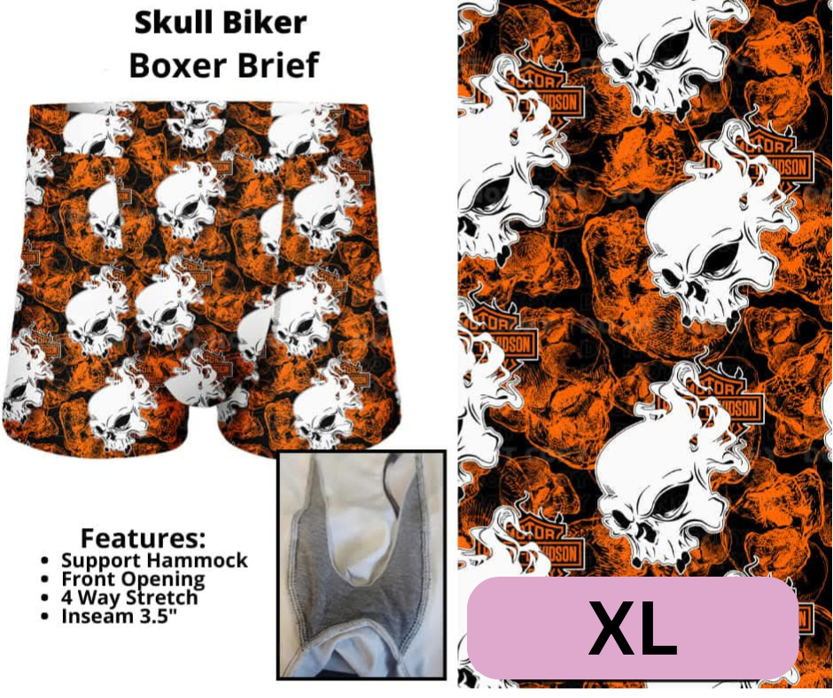 Skull Biker Boxer Briefs