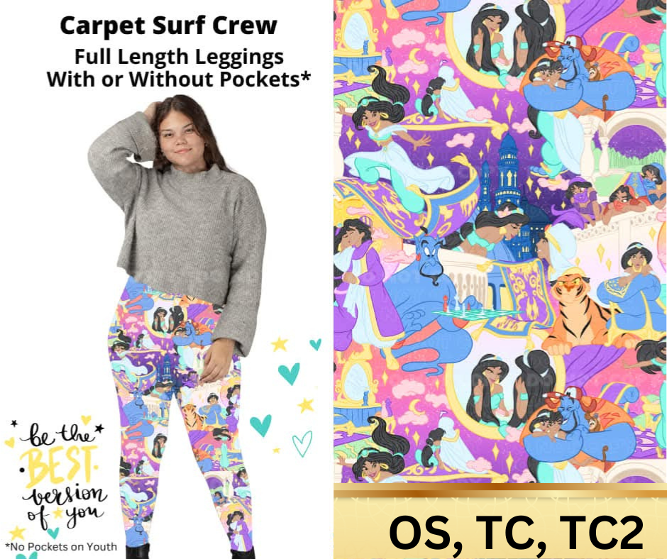 Carpet Surf Crew Full Length Leggings w/ Pockets