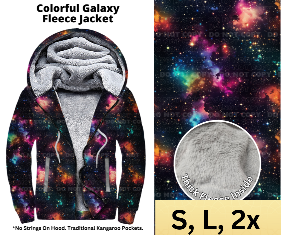 Colorful Galaxy Fleece Jackets