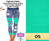 Cypress Linen Capri Faux Denim Peekaboo