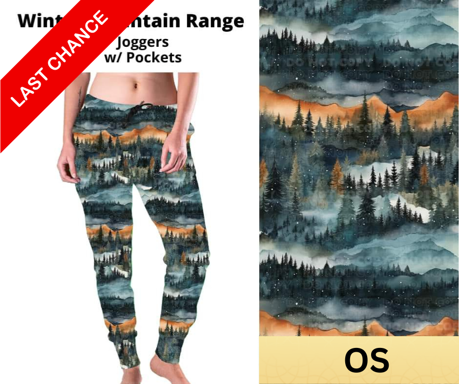 Winter Mountain Range Joggers