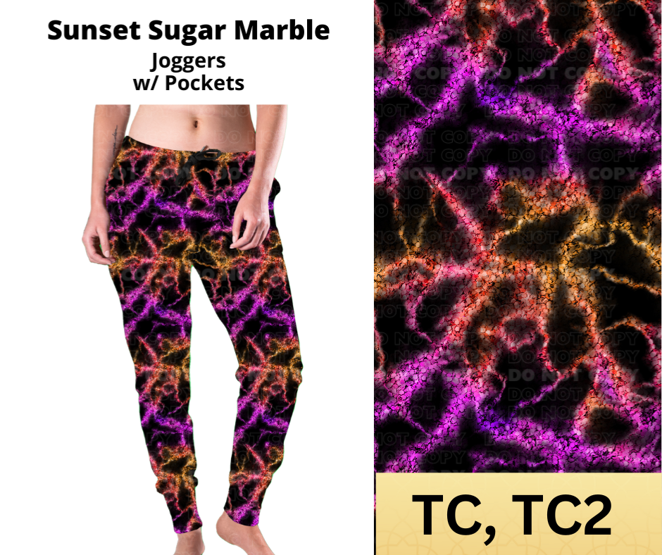 Sunset Sugar Marble Joggers